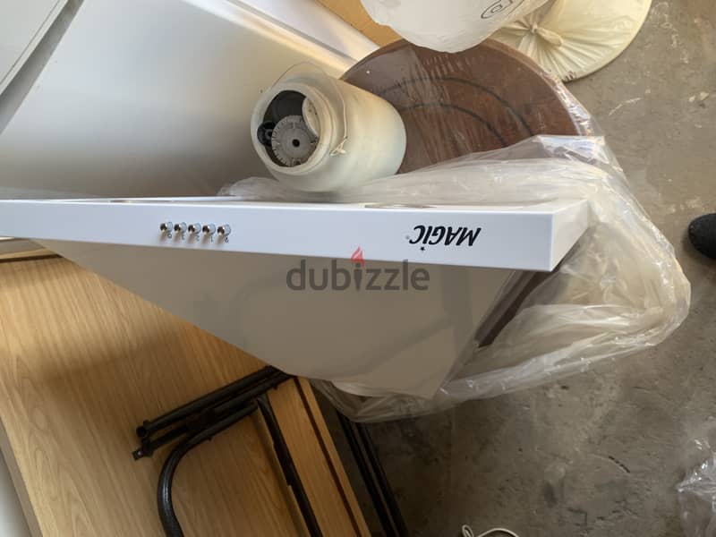 hood magic 60cm chimney white 1