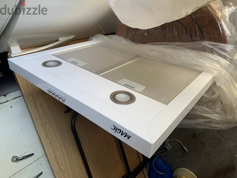 hood magic 60cm chimney white 2