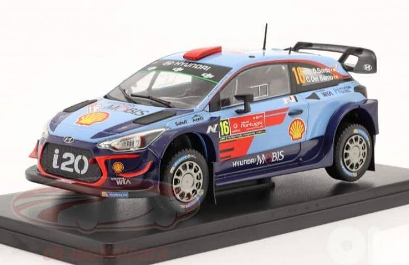 Hyundai I20 WRC Rallye Portugal (2018) diecast car model 1:24. 1