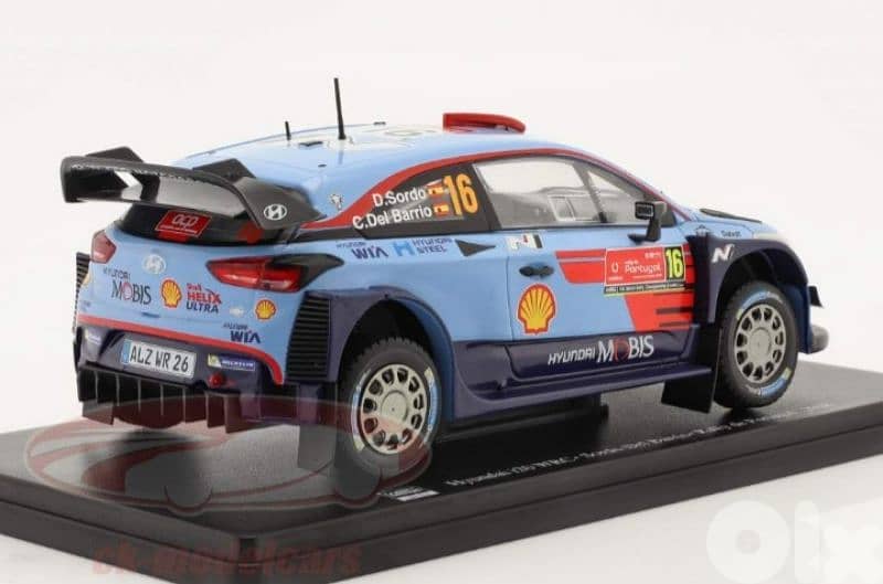 Hyundai I20 WRC Rallye Portugal (2018) diecast car model 1:24. 3