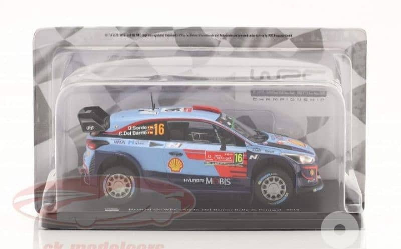 Hyundai I20 WRC Rallye Portugal (2018) diecast car model 1:24. 5