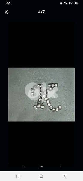 K letter brooch  1=7$ or 3=15$ 3