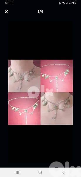 necklace chain and stones 0