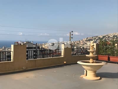 fully furnished with large terrace sea view