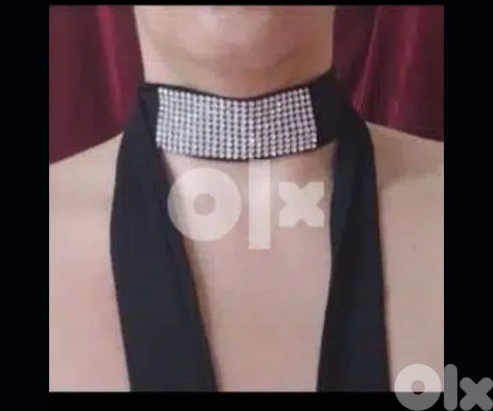 chiffon necklace with bling bling 2