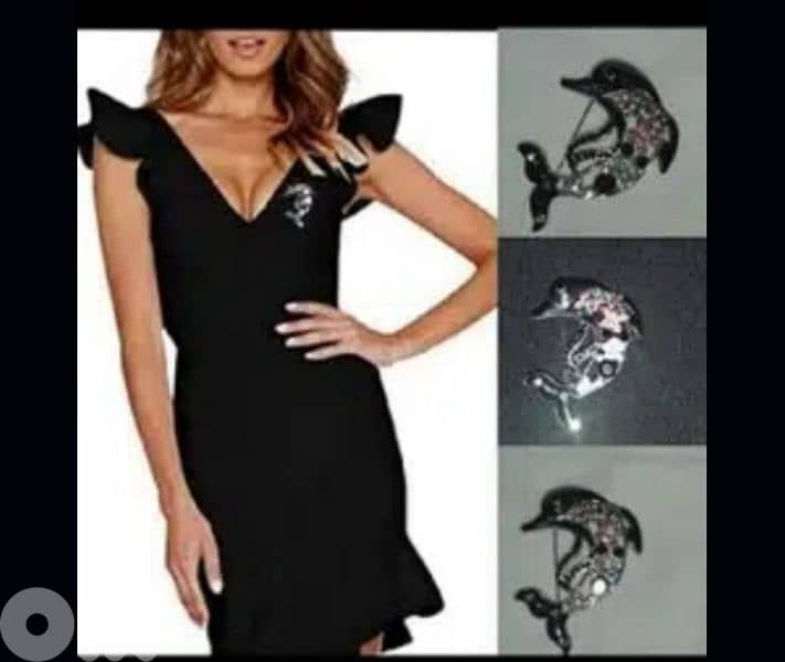 dolphin shape scarf brooch 0