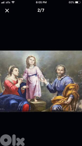 beautiful antique oil painting by famous Habib Srour 1