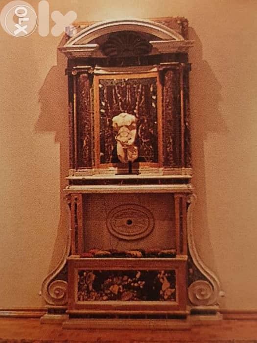 Rare 19th century Italian polychrome marble wall fountain Antique 1