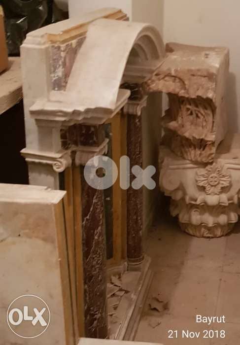 Rare 19th century Italian polychrome marble wall fountain Antique 4