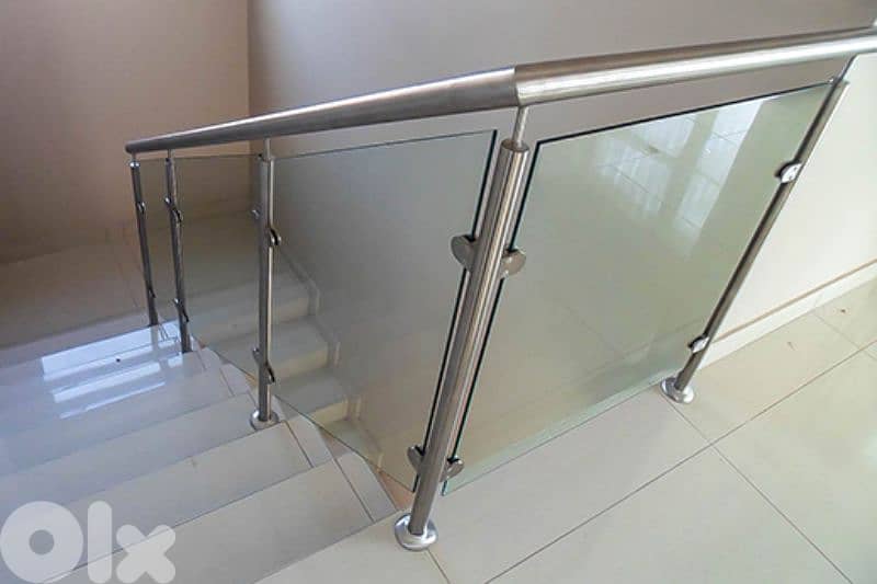 زجاج سيكوريت درابزينات ستانلس وحديد 4