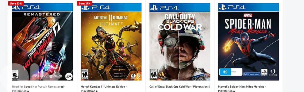 PS4 Games for Sale