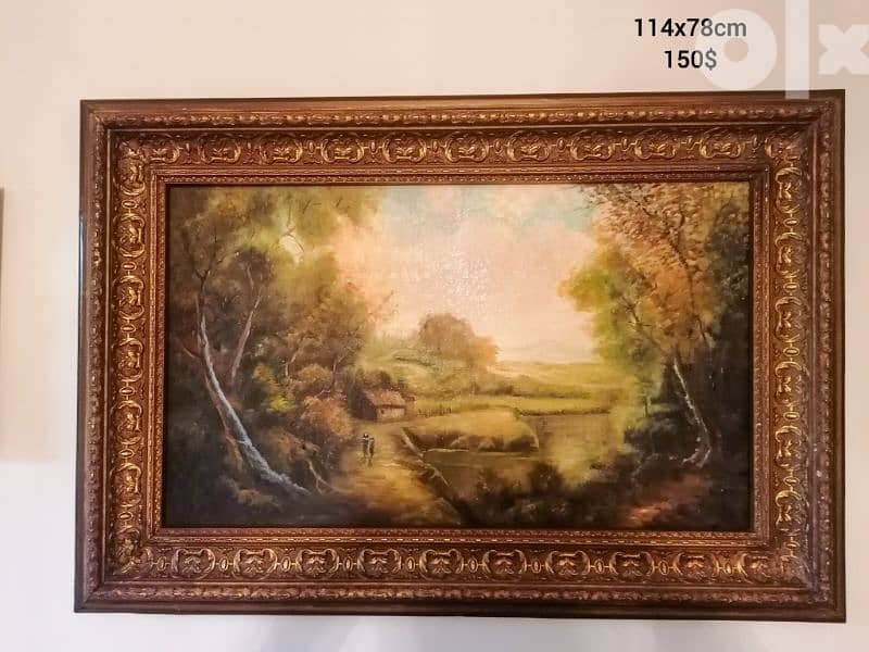 Paintings vintage classical wood frame 3