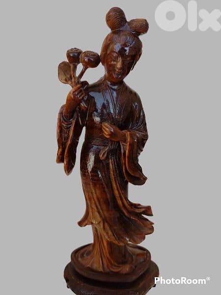 19th. century Chinese Tiger Eye stone statue hand carved 1