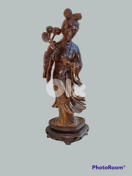 19th. century Chinese Tiger Eye stone statue hand carved 2