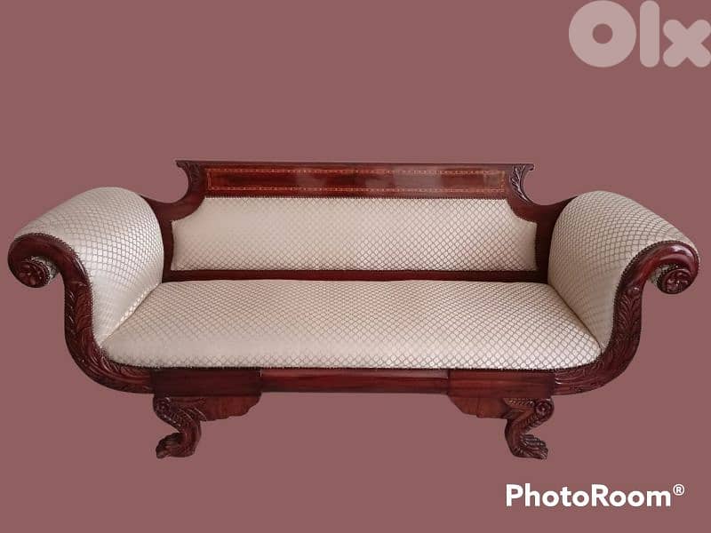 19th. century Original American Empire style sofa 1820,Mahogany wood 0