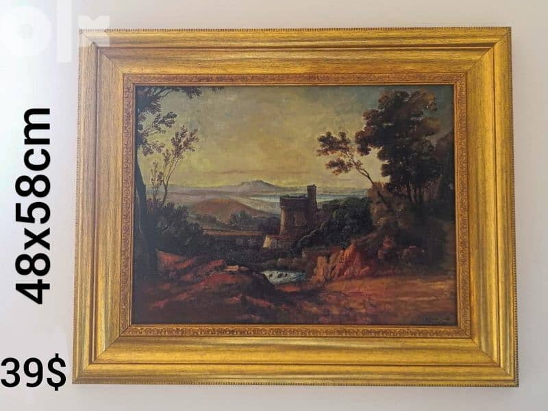 Paintings vintage classical wood frame 6