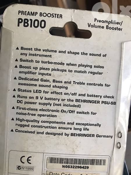 Guitar Pedals EFFECT Behringer prices each 15