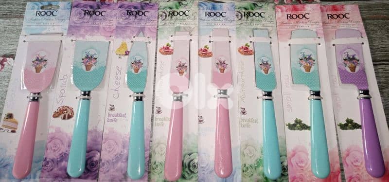 floral desserts and sweets plates and knifes 7