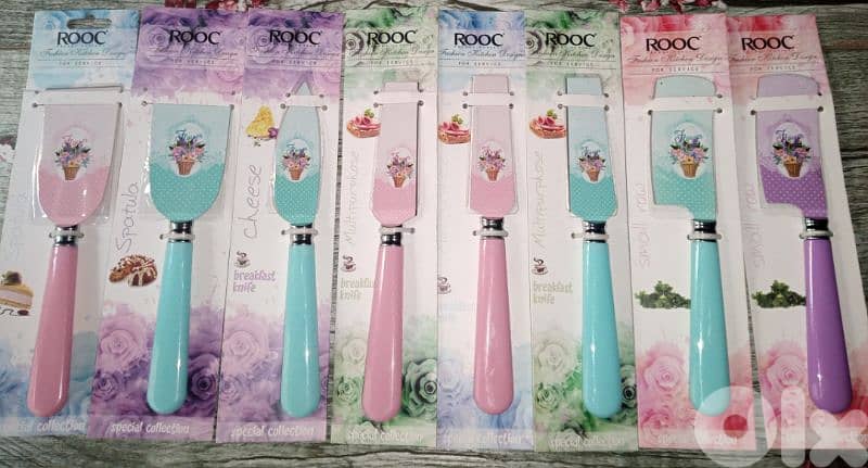 floral desserts and sweets plates and knifes 9