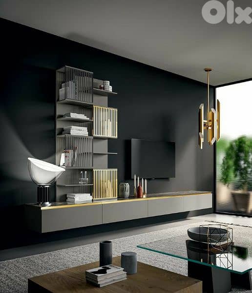 tv cabinet مكتبة تلفزيون 0