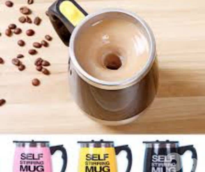 self sterring stainless steel mug 1