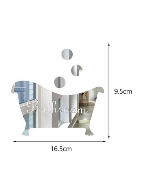 cute bathroom mirror sticker 3
