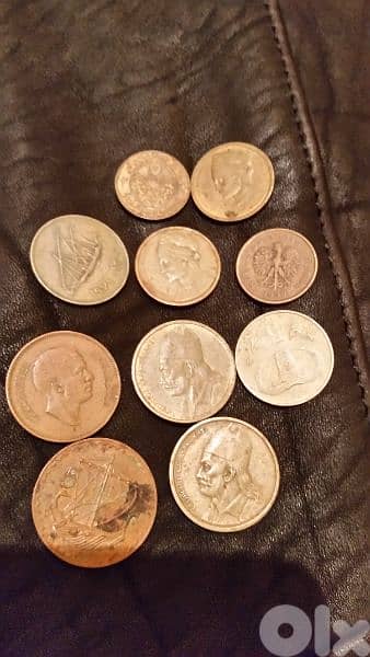 old lebanise  and euro coins 5