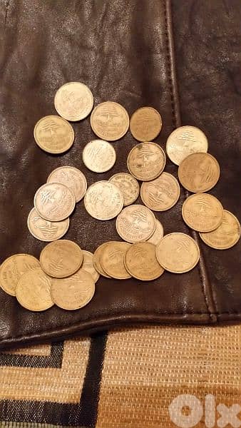 old lebanise  and euro coins 6