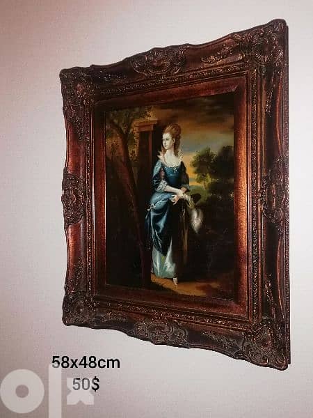 Paintings vintage classical wood frame 1
