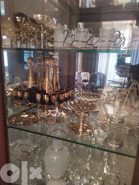 full dining room with silvers and chrystals 1