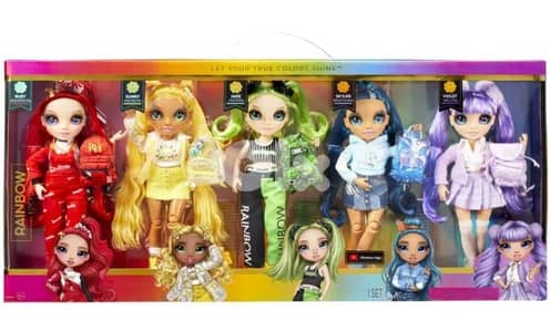 Rainbow High Junior Jr High Exclusive 5 Fashion Doll Set