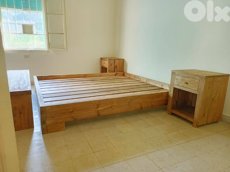 massive pine wood bedroom set غرفة نوم خشب صنوبر روسي 7