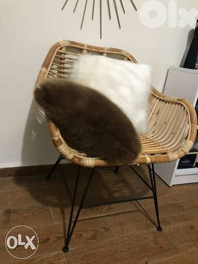 bamboo chair wood and steel