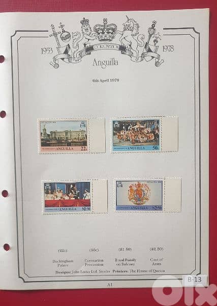 England Block # B-13 Queen Elizabeth II 25th anniversary 1978 0