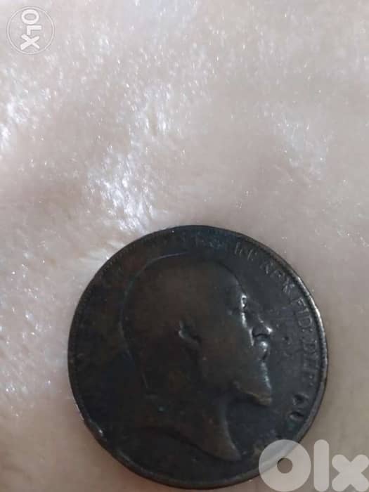 UK King Edwards VII Penny Bronze Coin year 1906 0