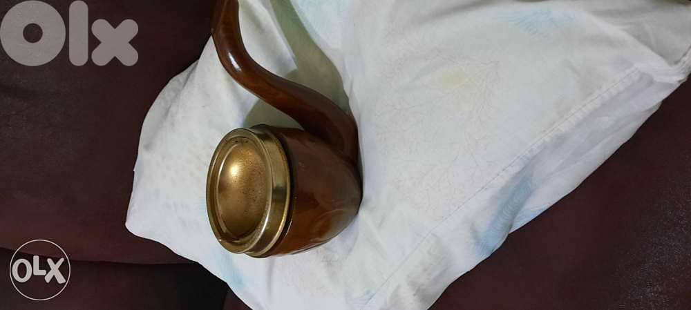 Ashtray brass. منفضة نحاس على شكل بايب 0