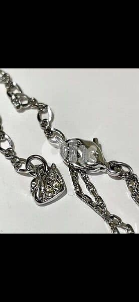 original Swarovski double chain double pendant star fish 10