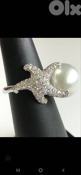 ring original swarovski sea fish pearl 1