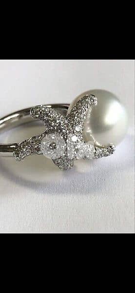 ring original swarovski sea fish pearl 2