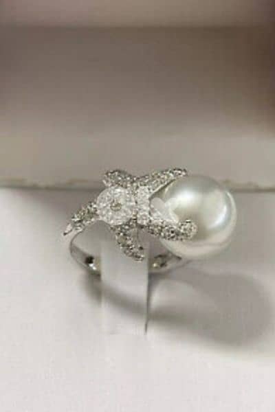 ring original swarovski sea fish pearl 4