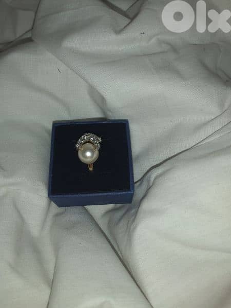 ring original swarovski sea fish pearl 6