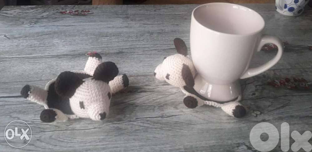 Teddy Bear crochet mug coasters 1 for 3$ 2