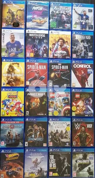 Giant collection of Ps4 used games in leb w Minecraft w gta sale only 10