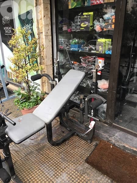 big bench adjustable with cable new for all body workout heavy duty 1