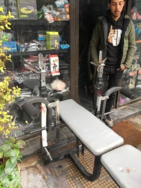 big bench adjustable with cable new for all body workout heavy duty 5