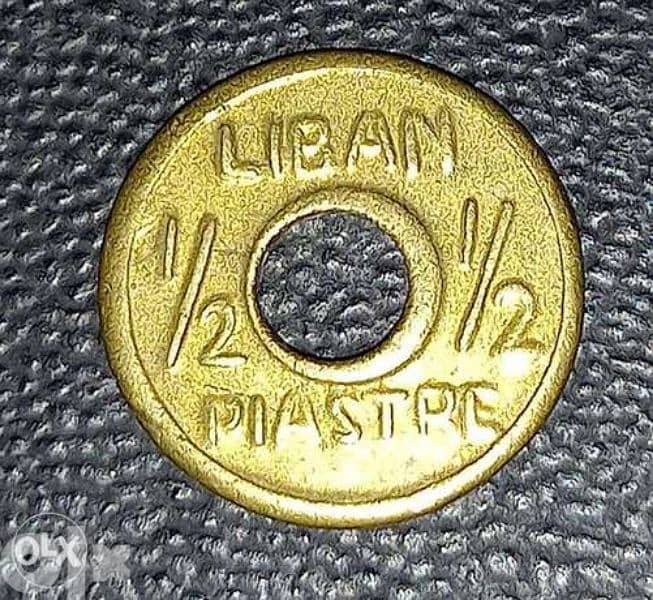 WW2 half piastre Lebanon 0
