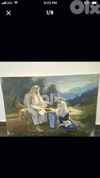 beautiful antique oil painting by famous Habib Srour 7