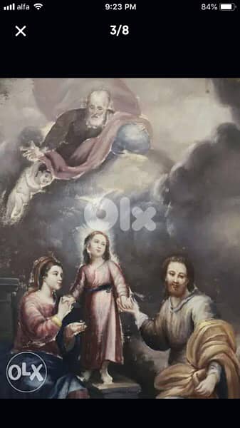 beautiful antique oil painting by famous Habib Srour 9