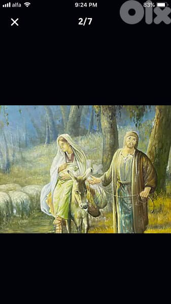 beautiful antique oil painting by famous Habib Srour 13