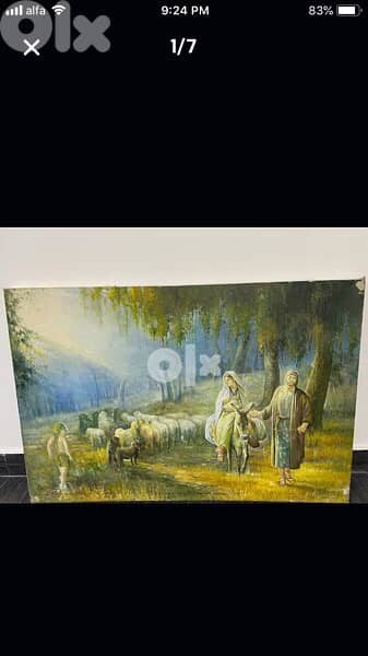 beautiful antique oil painting by famous Habib Srour 16